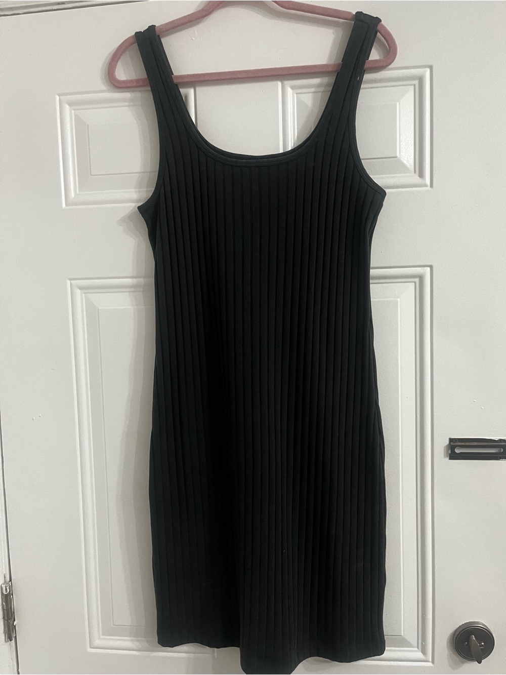 Old Navy Dark Grey Ribbed Tank Midi Dress